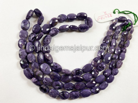 Charoite Faceted Oval Beads